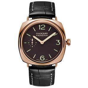 Panerai Radiomir Collection 18k Rose Gold 42mm Brown Dial M Series PAM336